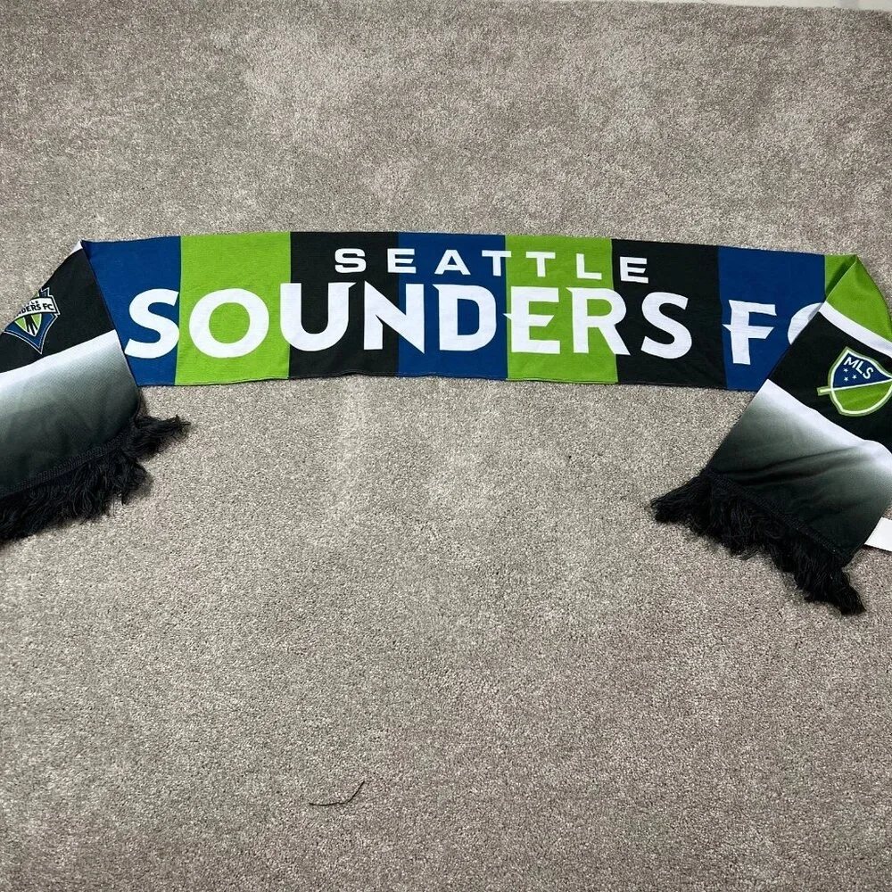 Mitchell & Ness Unisex Multicolor Seattle‎ Sounders FC MLS Soccer Scarf NWT